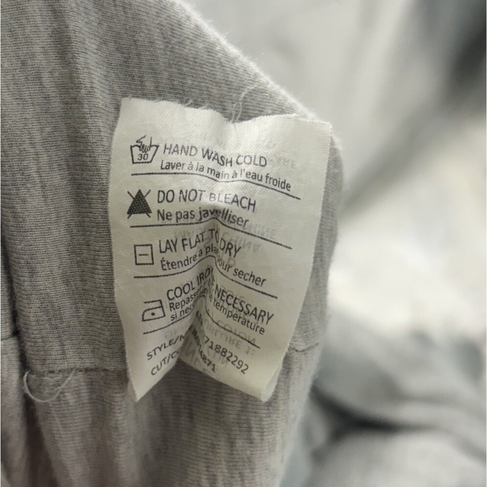 Vince Dress Womens XS  Gray Linen Henley Shirtdress Roll Sleeves Tie Waist - Picture 9 of 10